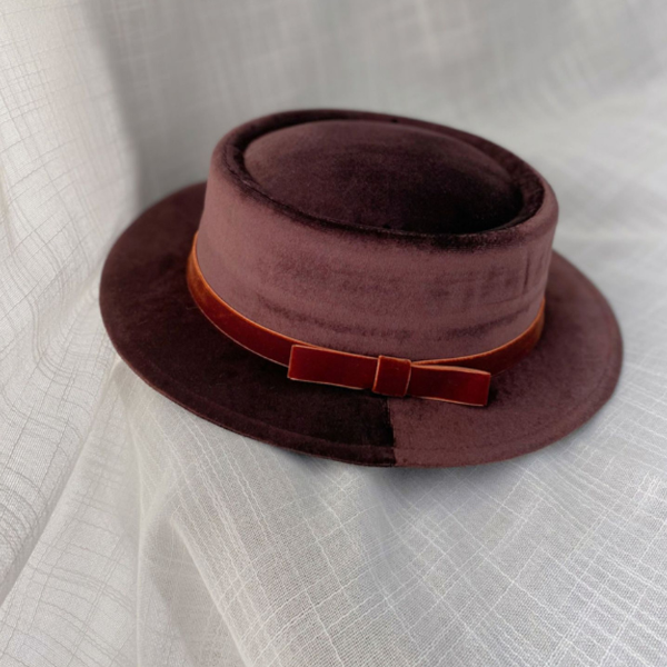 【6color】リボン付きフラットハット Z00060