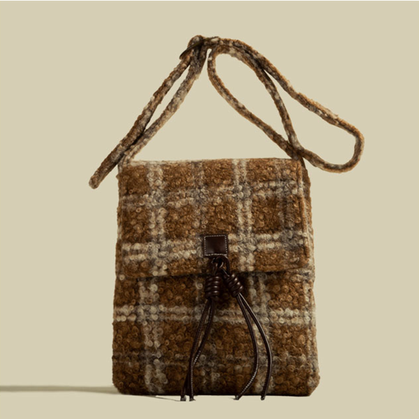 【3color】チェック柄ショルダーバッグ    Z00433