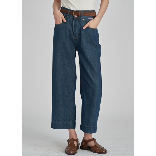 【2color】ウォッシュド ワイドレッグジーンズ Z00177