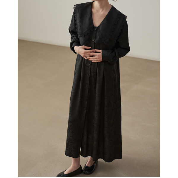 ビッグカラージャガードドレス X-068