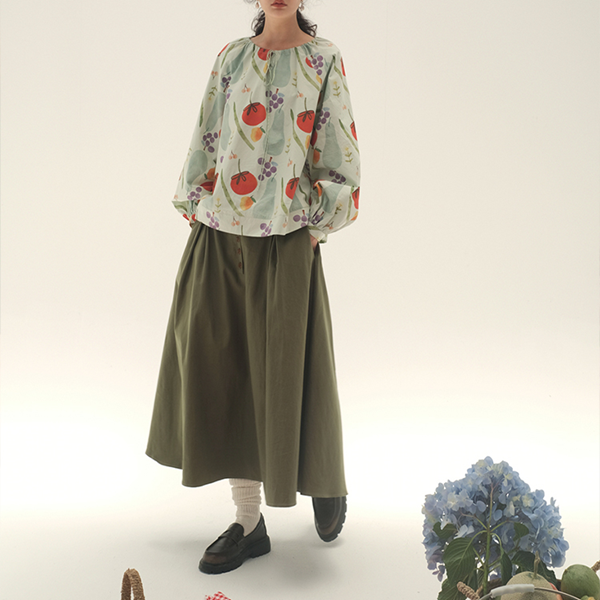 シングルブレストショートジャケット&Aラインロングスカートのセットアップ Z00450