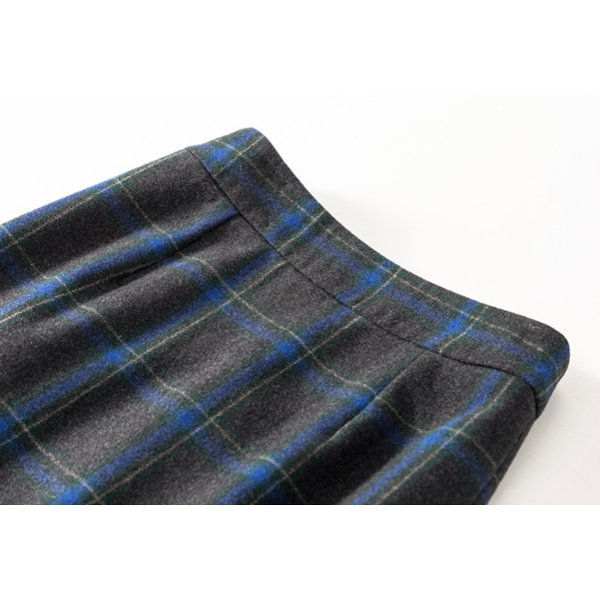 【3color】ダブルチェックエレガントストレートスカート AU-326