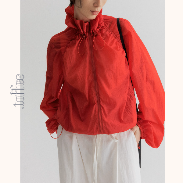 【5color】フルジップアップハイネックシアージャケット《Z00953》