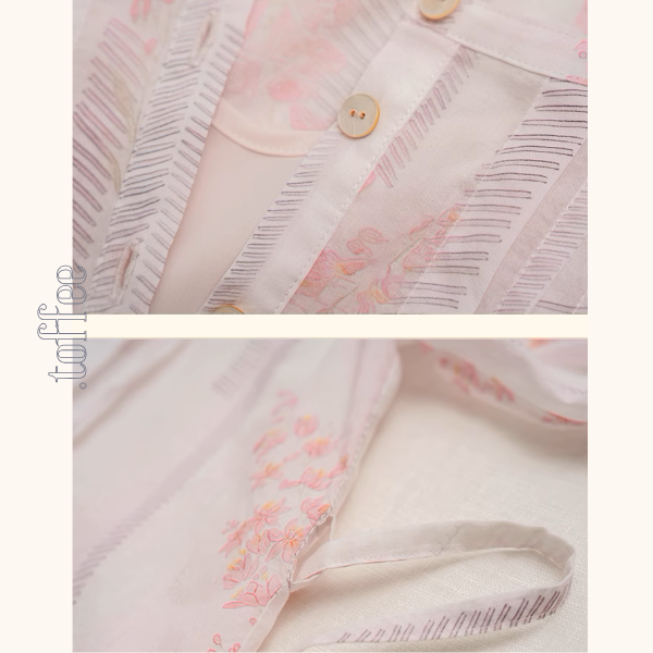 桜ピンクプリーツシャツ&ミモレ丈ティーアドスカートセットアップ《Z00867》