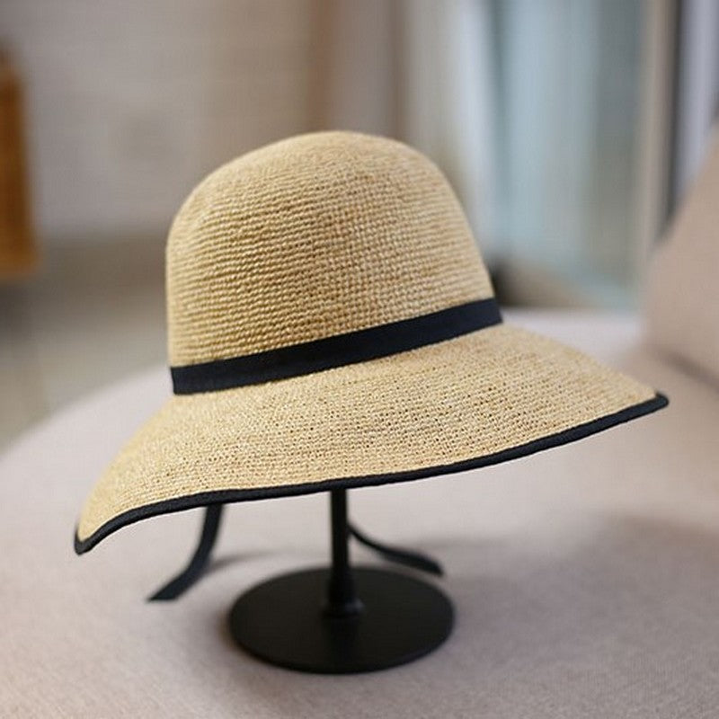 【3color】レトロなヘップバーン麦わら帽