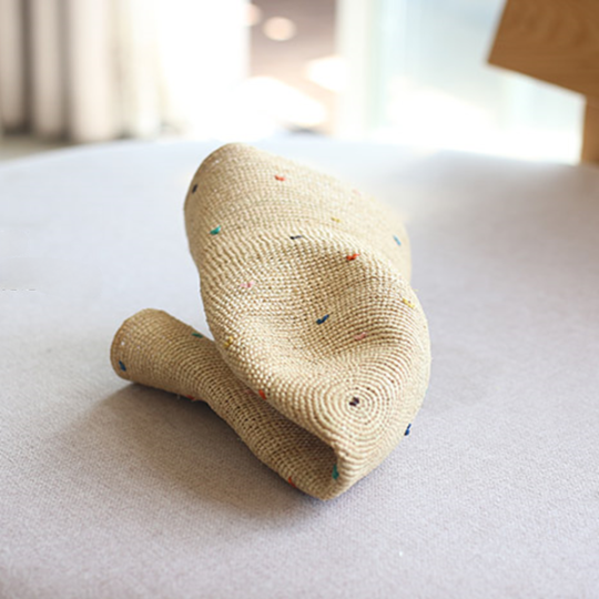 カラフルドットラフィアハット Z00390