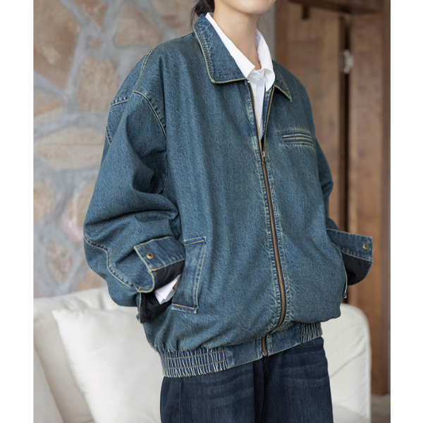 ウォッシュデニムジップジャケット Z00160