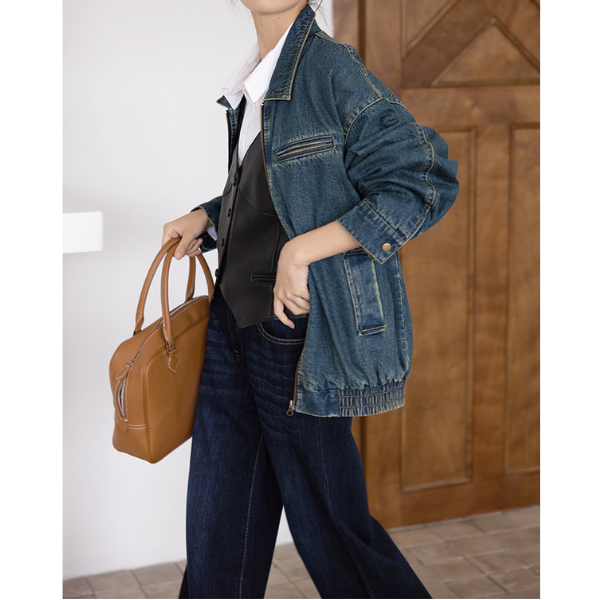 ウォッシュデニムジップジャケット Z00160