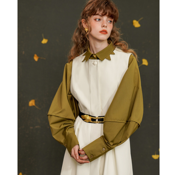 【2color】フォックスボタンシャツ w-033