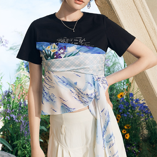 ゴッホと歩くアートTシャツ《Z01059》