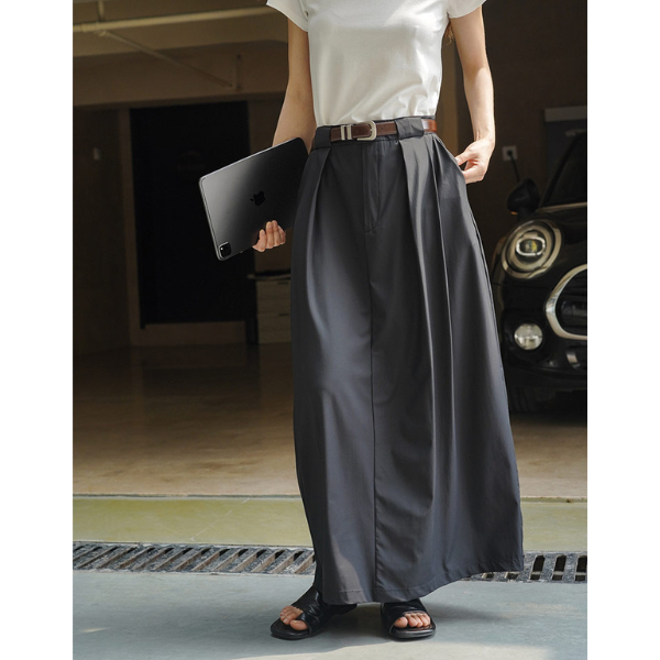 ハイウエストドレープロングスカート Z00196
