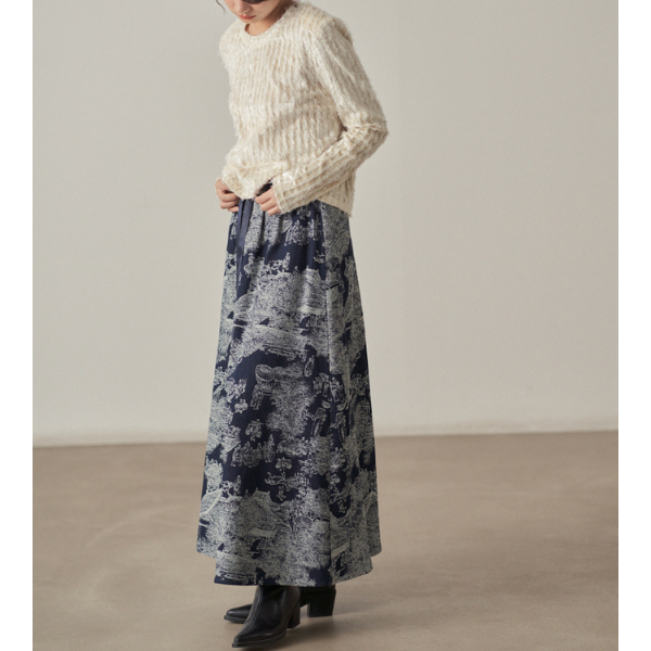 【2color】 レースフリンジ スリムフィットトップス X-433