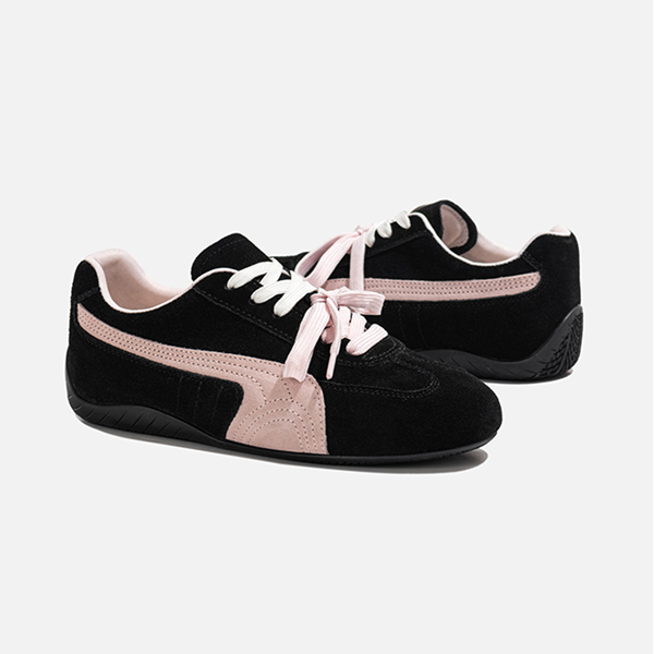 【2color】ラウンドトゥバイカラーシューレース ローカットスニーカー 《Z00780》