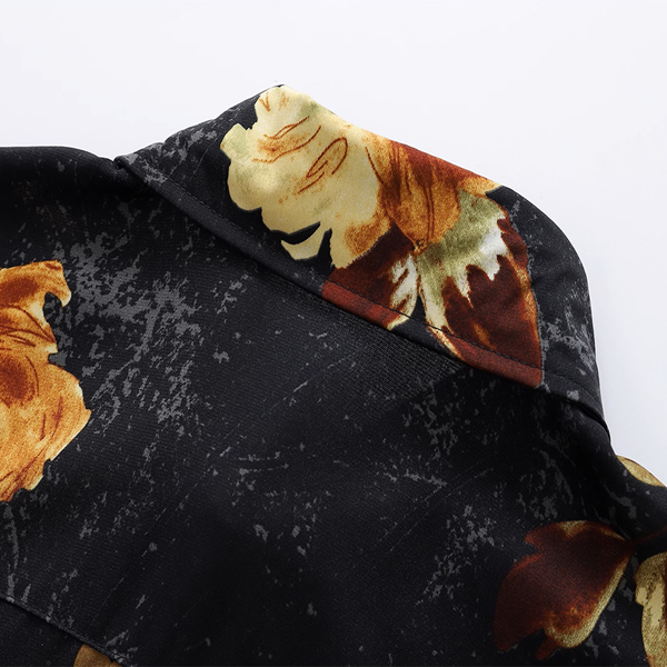 ボックスシルエット花柄シャツ《Z00919》