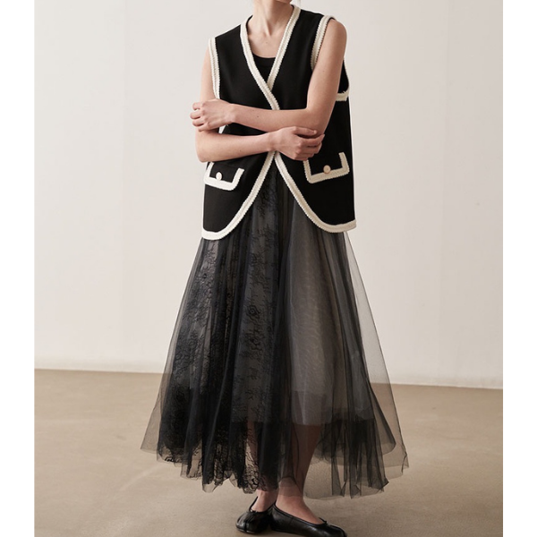 チュールレーススカート X-088