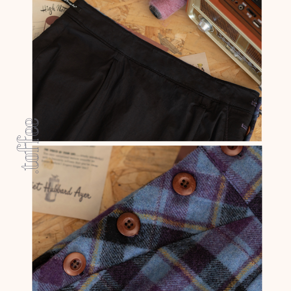 カラフルチェック柄ストレートスカート 《Z00648》