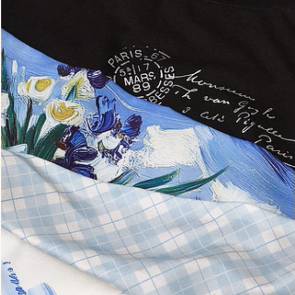 ゴッホと歩くアートTシャツ《Z01059》