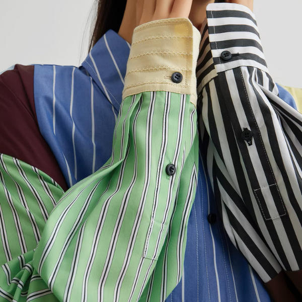 マルチカラーパッチワークルーズシャツ《Z00946》