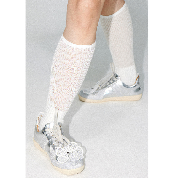 レースフラワーローカットスニーカー X-477