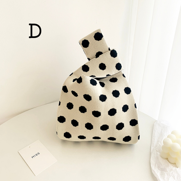 【8color】スモールニットバケットバッグ Z00012