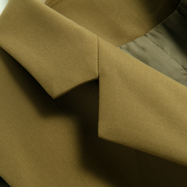 【2color】フラワーブローチ ダブルブレスト ベストジャケット X-427