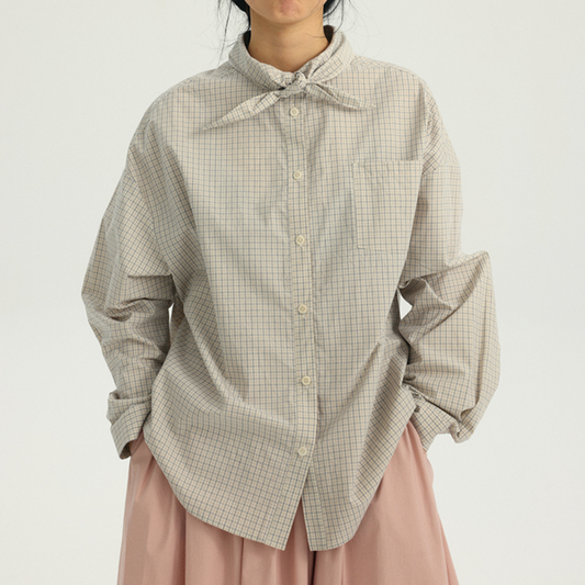 【2color】ラージカラーオーバーサイズコットンシャツ 《Z00726》