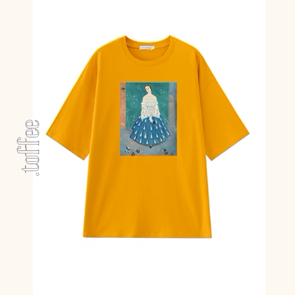 【8color】オーバーサイズドロップショルダープリントTシャツ《Z00994》