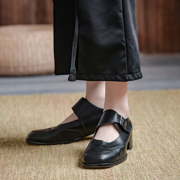 【2color】アッパーベルトレトロレザーシューズ AU-161