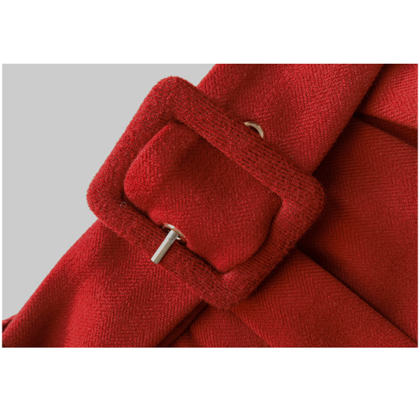 【2color】ベルテッドウールフレアスカート X-386