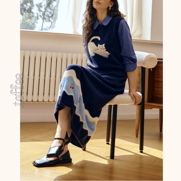 夢の上で跳ねる猫と小さな果実たちのセットアップ《Z01146》