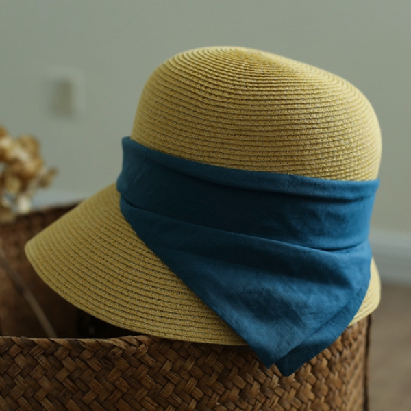 【4color】チェーンベルトドームシルエットストローハット AU-104