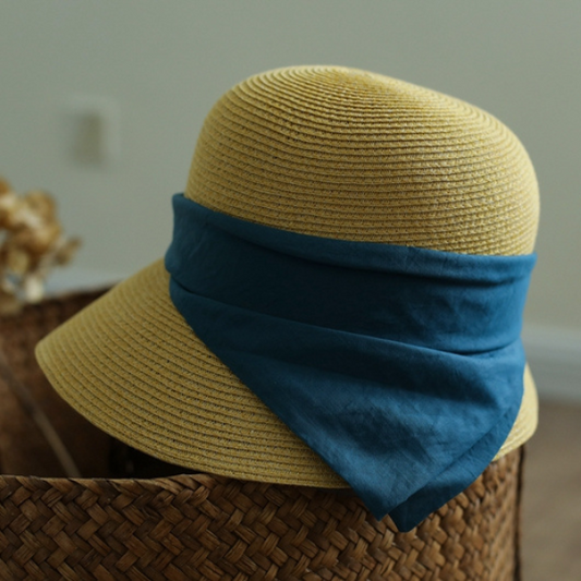 【4color】チェーンベルトドームシルエットストローハット AU-104