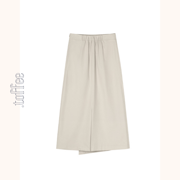 斜め前立てスカートミモレ丈スカート Z00425