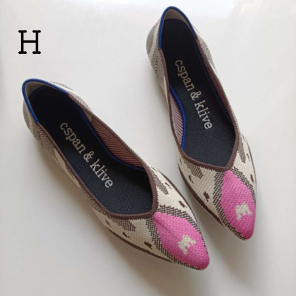 【18pattern】カラーパターンニットパンプス X-109