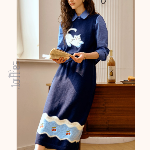 夢の上で跳ねる猫と小さな果実たちのセットアップ《Z01146》