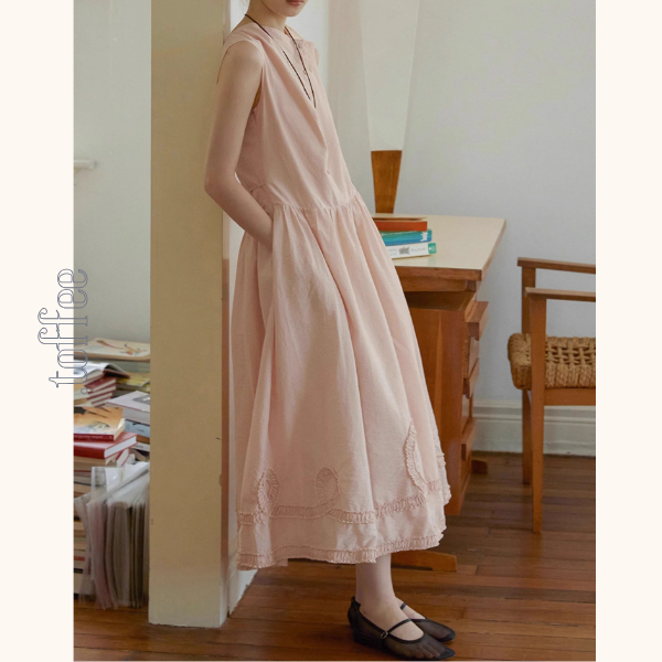 アシンメントリックノースリーブワンピース《Z01020》