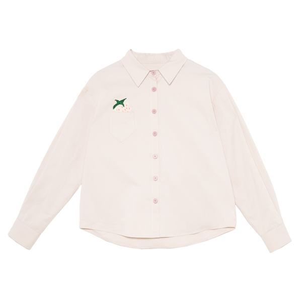 立体ストロベリー刺繍ガーリーシャツ 《Z00695》