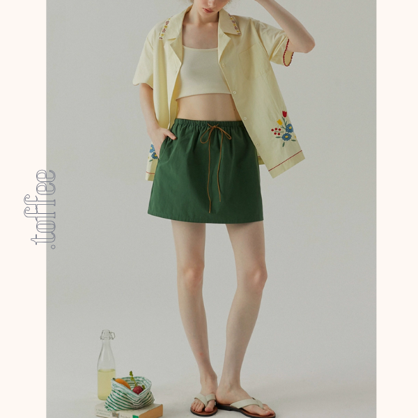 花柄刺繍コットンシャツ《Z00958》