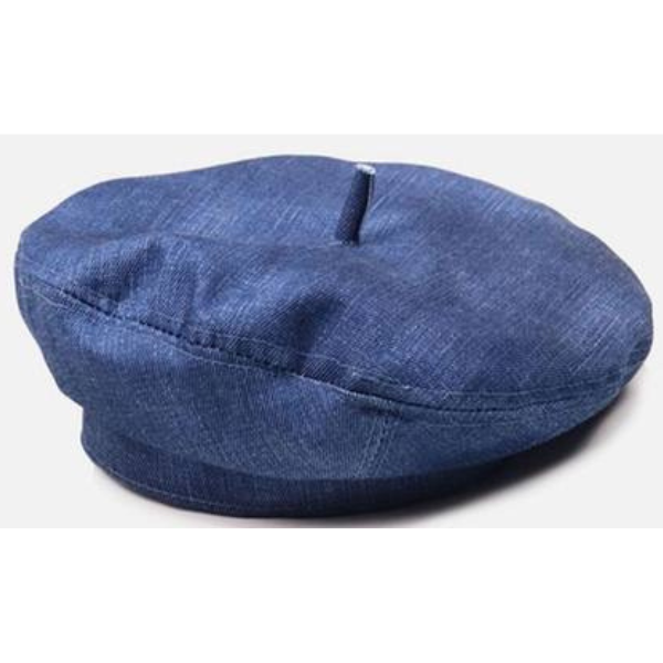 【2color】レトロスタイルデニムカラーベレー帽 AU-035