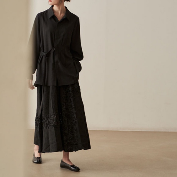 立体フラワーレーススカート X-087