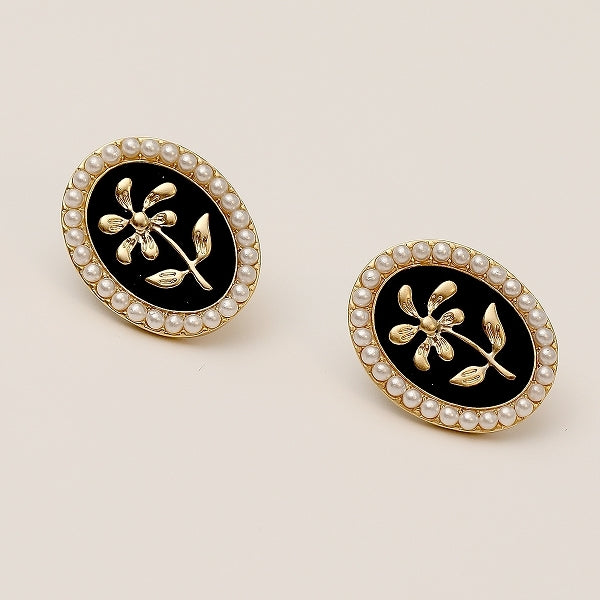 レトロフラワーピアス  su0018