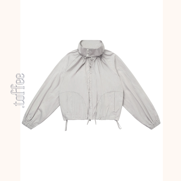 【2color】スタンドカラードロップショルダージャケット《Z00835》