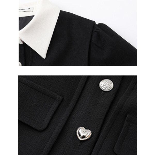 レイヤード風ブラックスリムワンピース Z00026