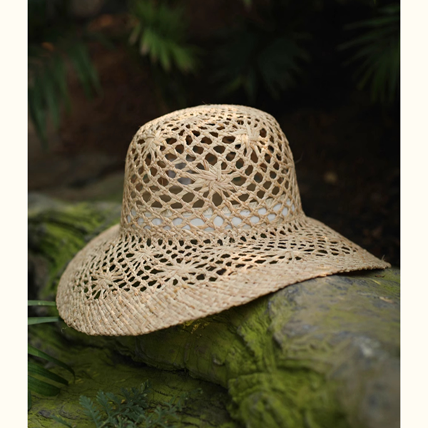 透かし編みストローハット Z00400
