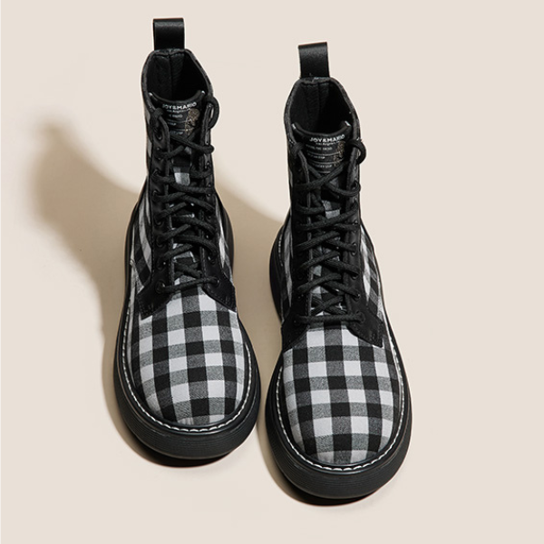ギンガムチェックハイカットスニーカー AU-293