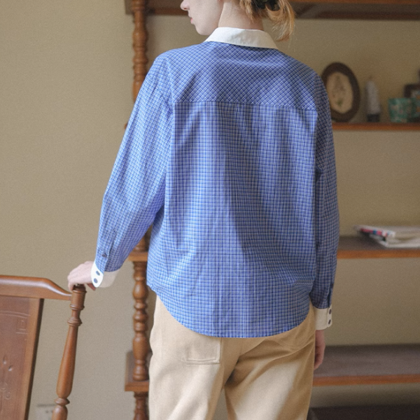 ドールカラータータンチェックシャツ《Z00907》