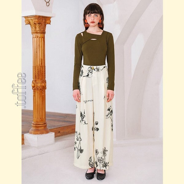 【3color】ニッチなクロスデザイン ボトリングシャツ C0167