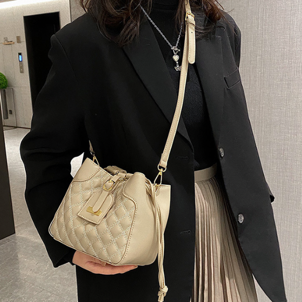 【2pattern】【3color】ショルダー バケットバッグ X-410