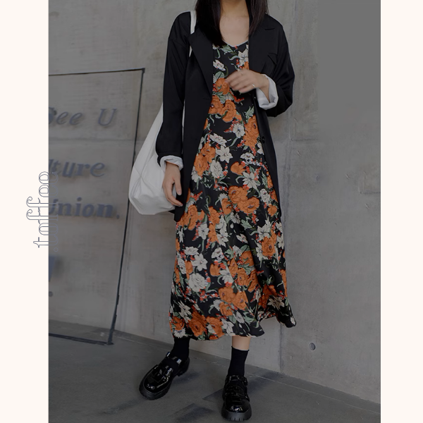 フローラルプリントキャミワンピース《Z00997》