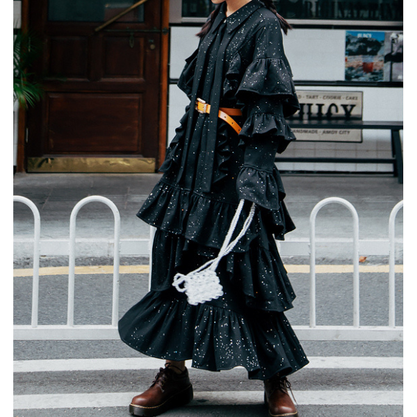 ティアードプリーツセットアップ X-277